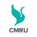 Image of the CMR university logo, a flying swan in teal.