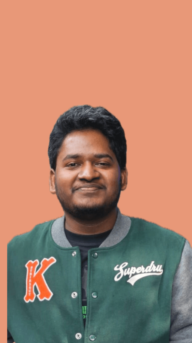 Picture of Dilip Kumar R, trying to smile and not be awkward